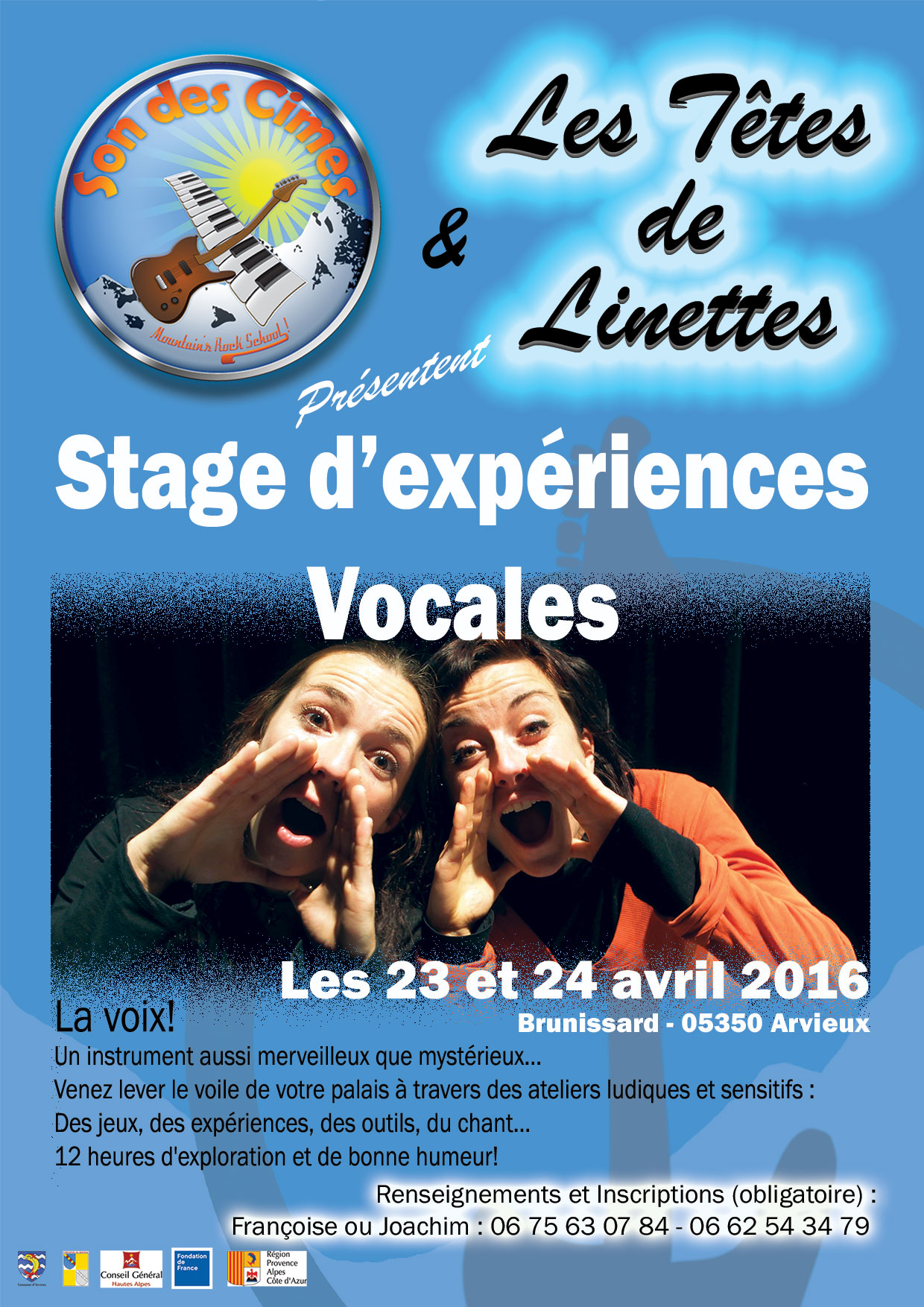 stage d’expériences vocales organisé par l’association son des cimes