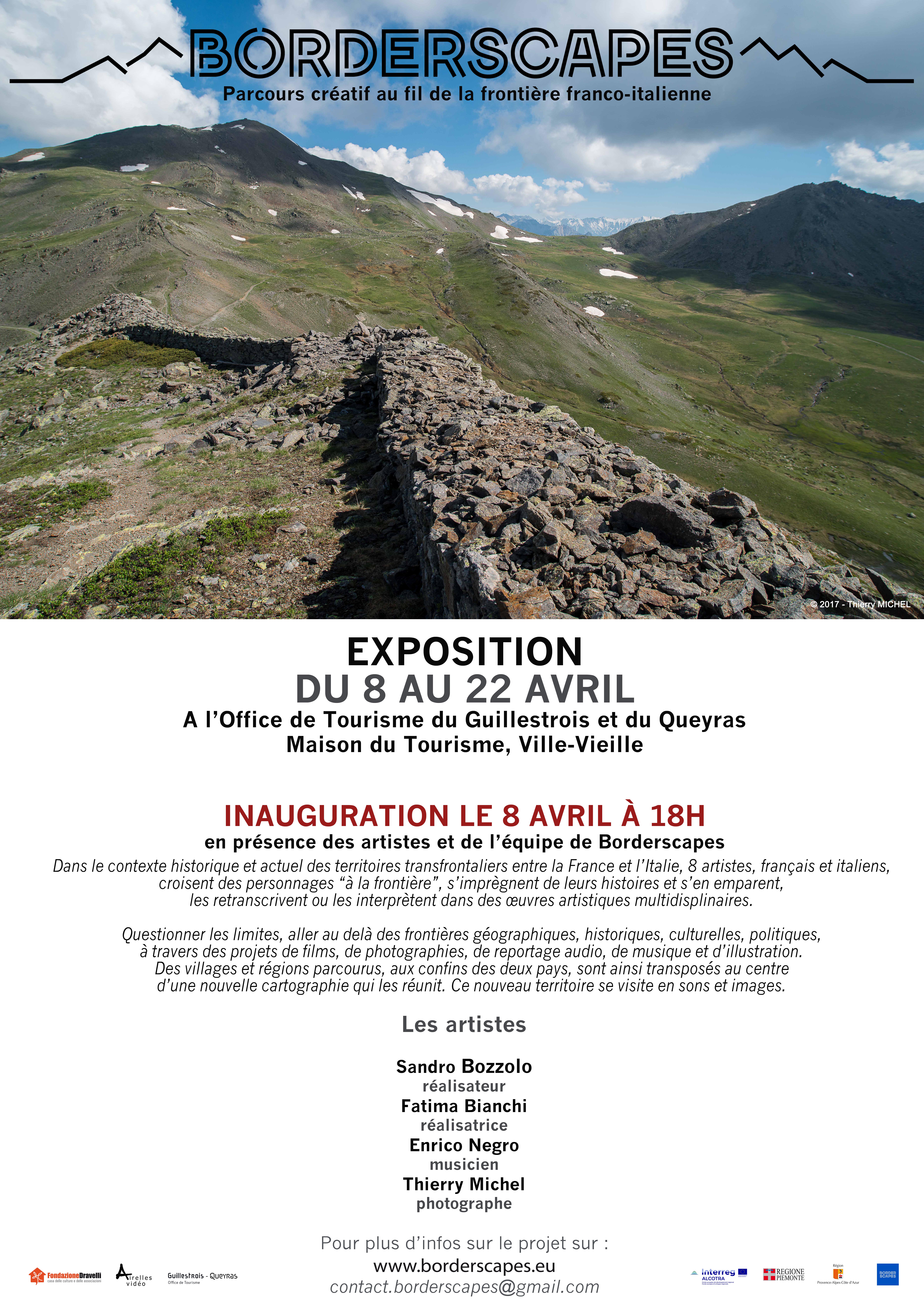 Exposition du 8 au 22 avril 2017- Parcours créatif au fil de la frontière Franco – Italienne