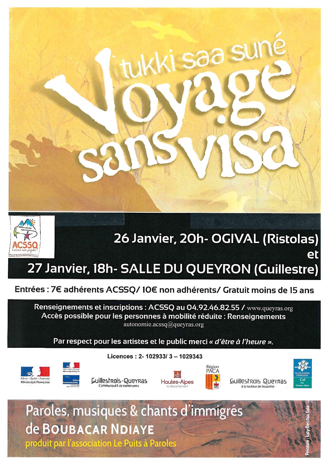 « VOYAGE SANS VISA »- 26 et 27 janvier 2018
