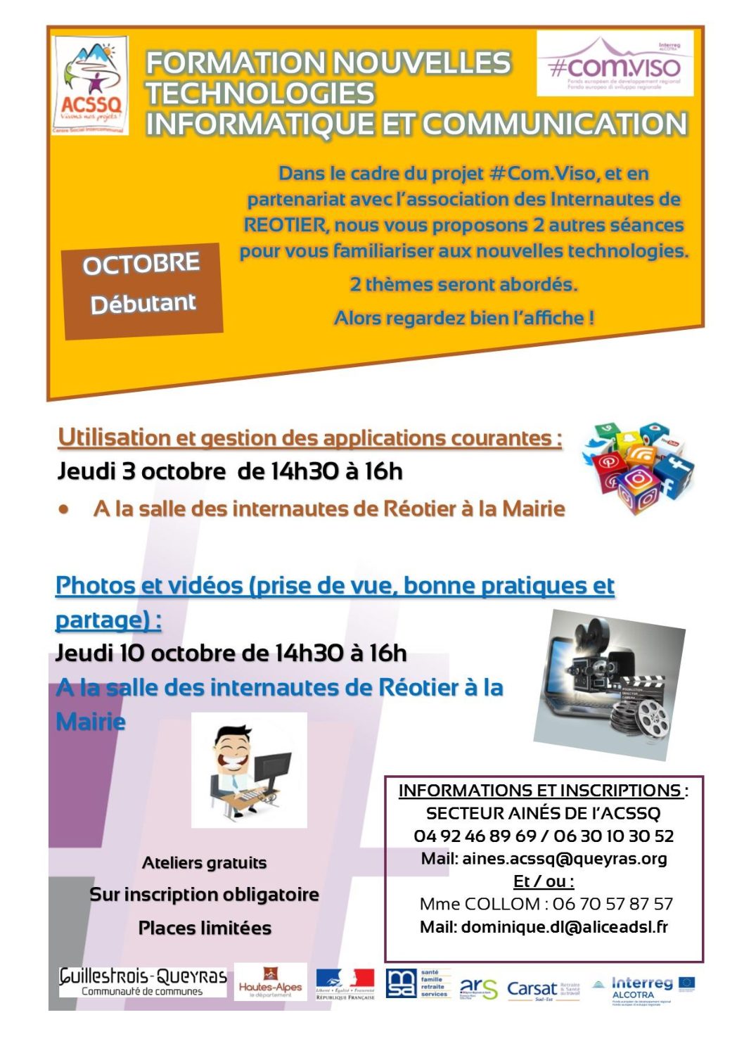 Formation nouvelles technologies – Octobre 2019 à Réotier