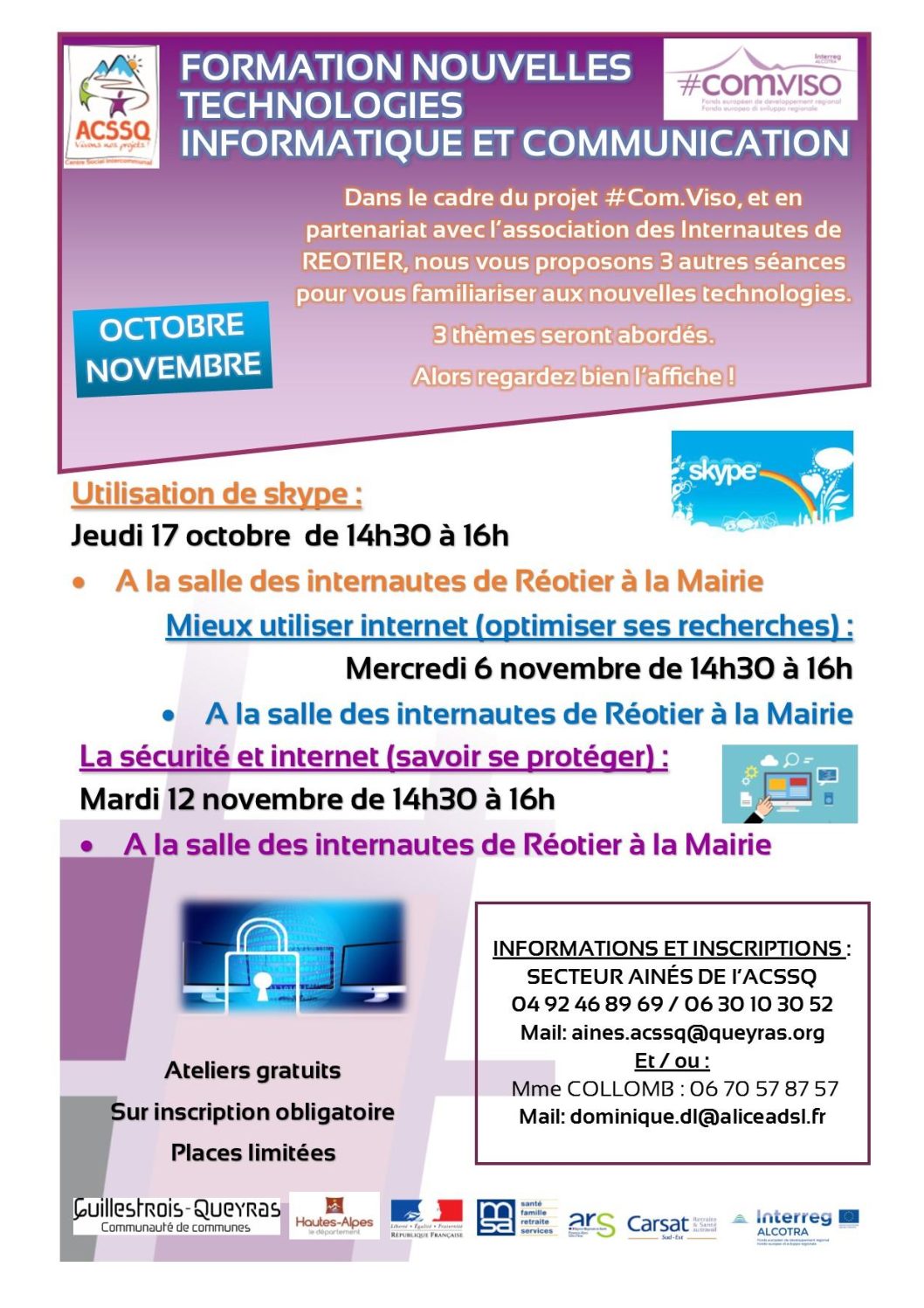 Formation nouvelles technologies à REOTIER