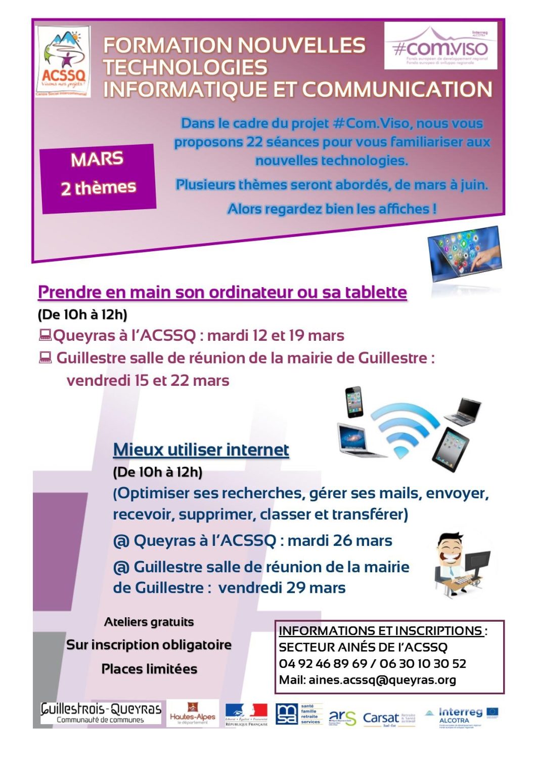 Formations nouvelles technologies MARS 2019 – Queyras et Guillestrois