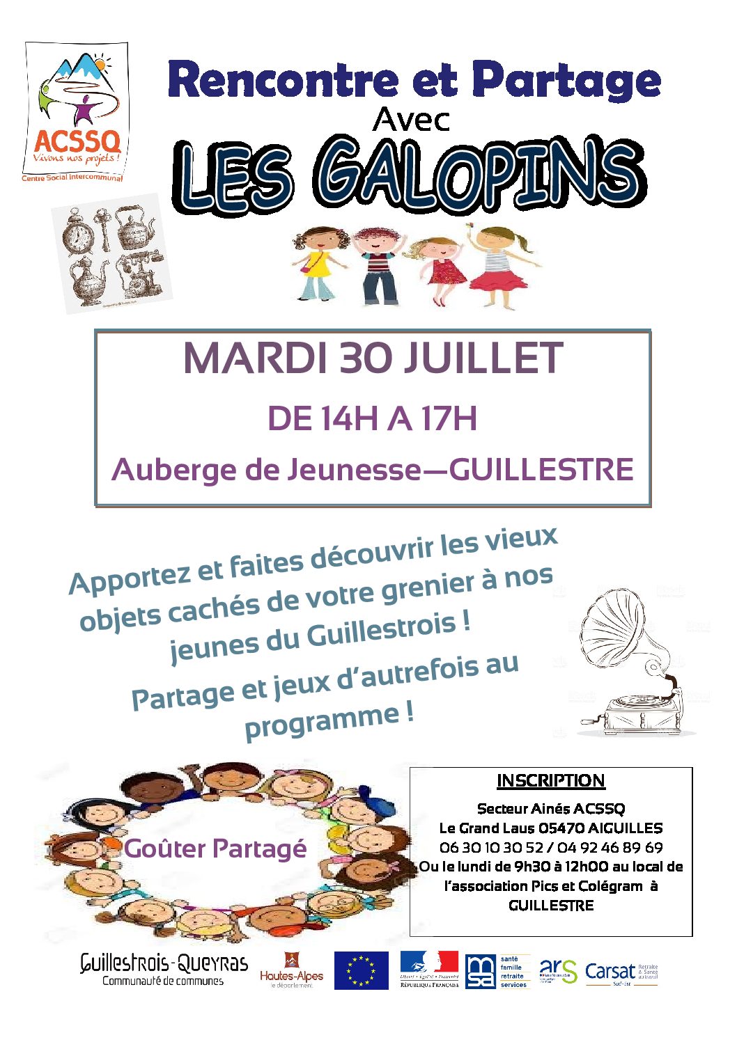 Rencontre et partage avec les Galopins – Mardi 30 juillet 2019 à Guillestre