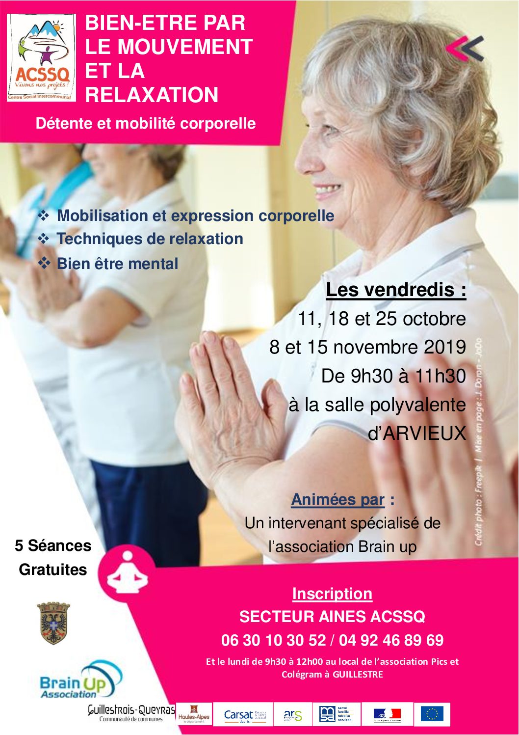 Bien-être par le mouvement et la relaxation – Salle polyvalente d’Arvieux
