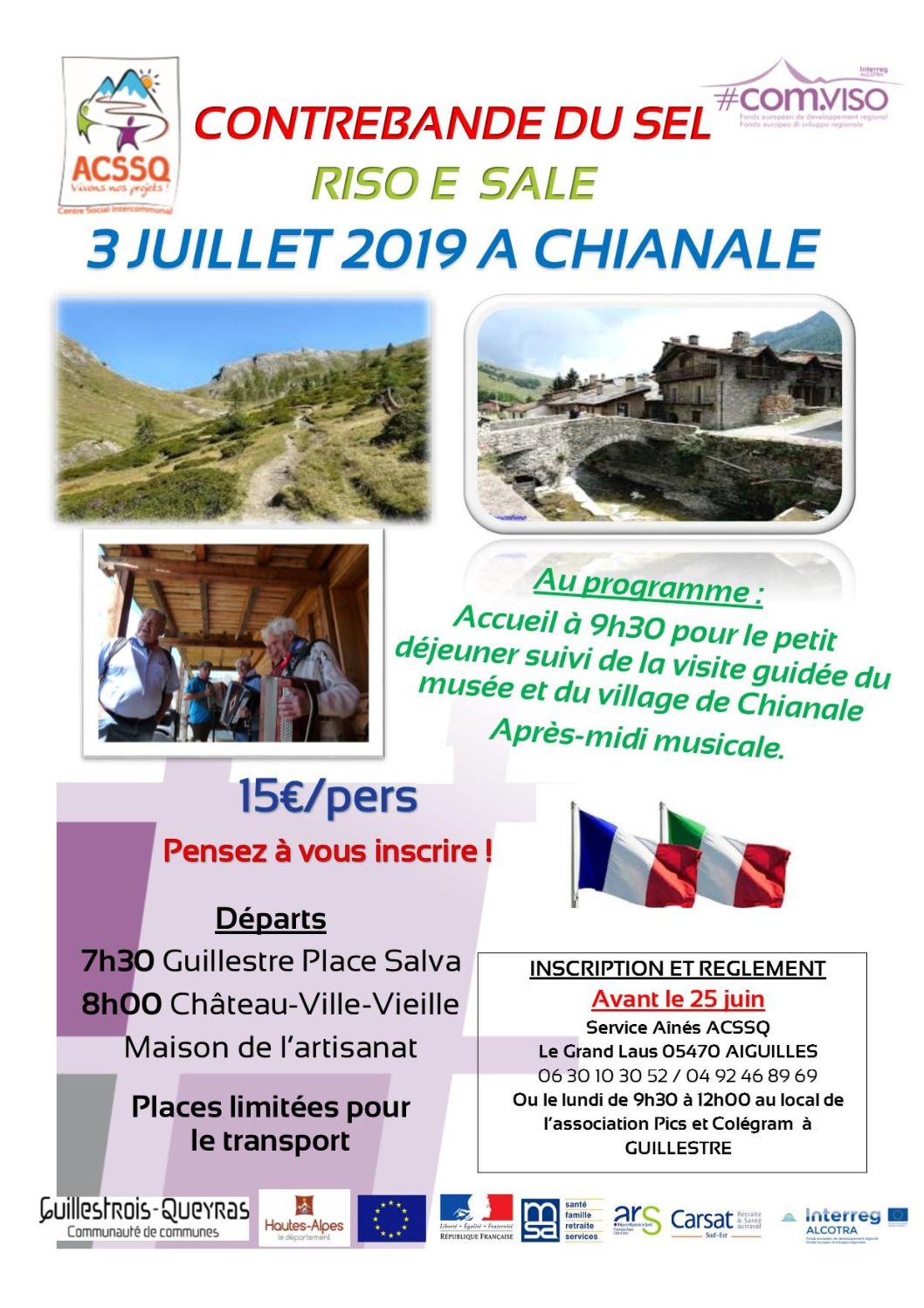 Contrebande du Sel – 3 juillet 2019 à Chianale