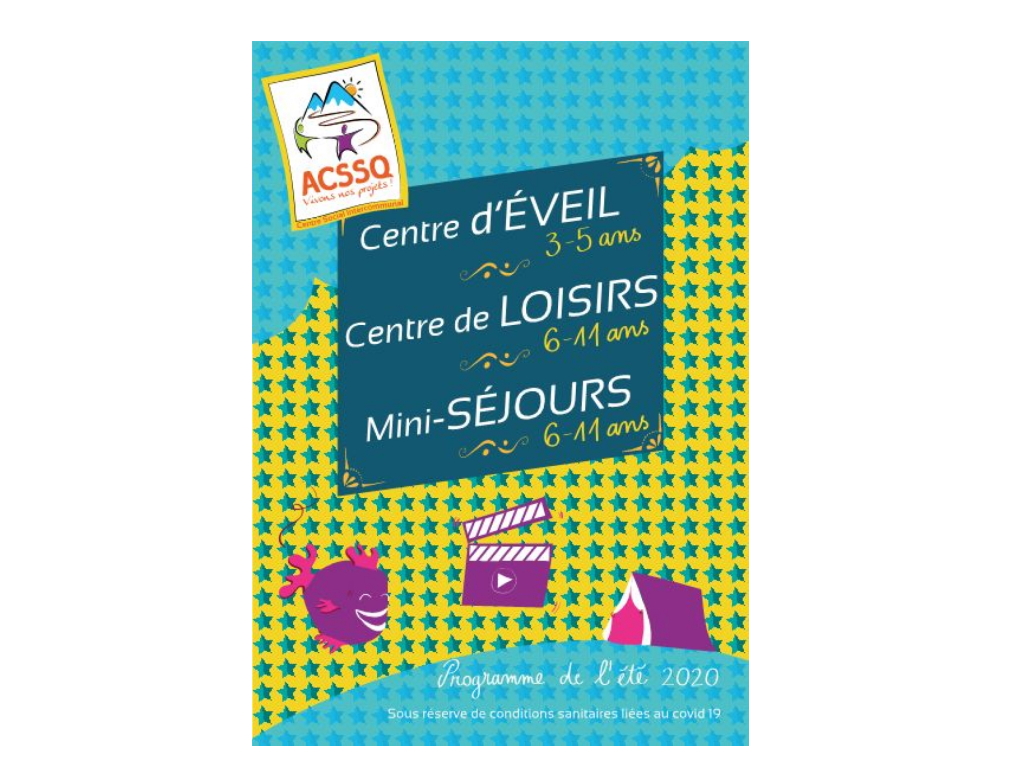 Centre d’éveil, centre de loisirs et mini-camps : la plaquette est arrivée…