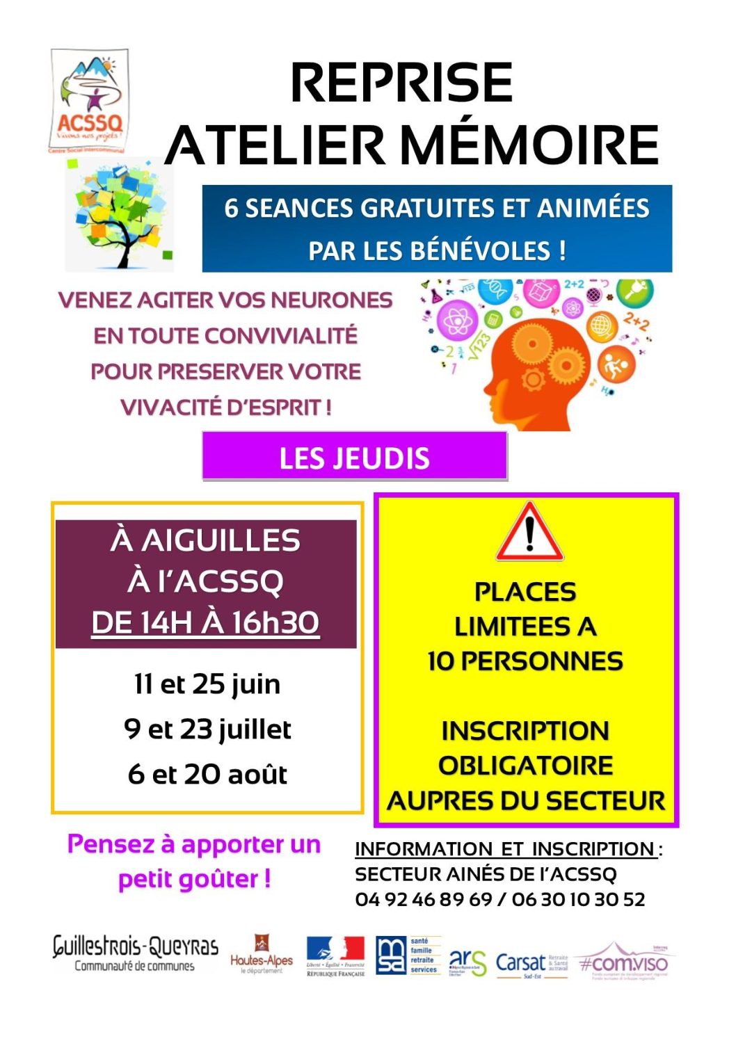 Atelier mémoire, la reprise !!