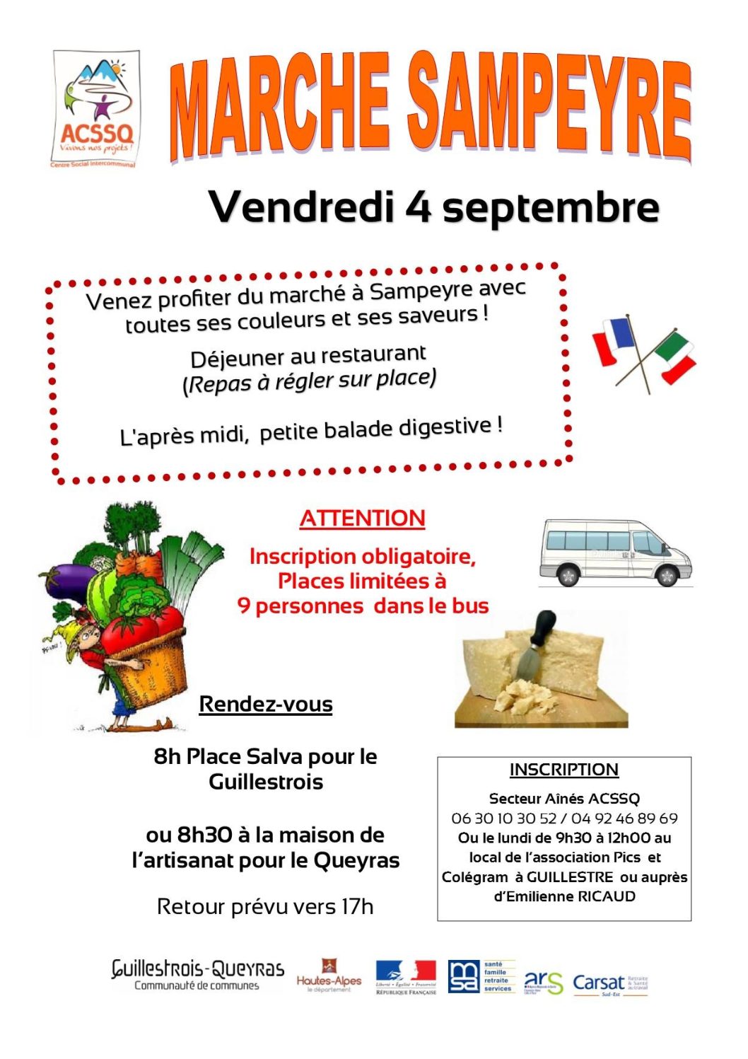 Marché à Sampeyre – 4 septembre 2020