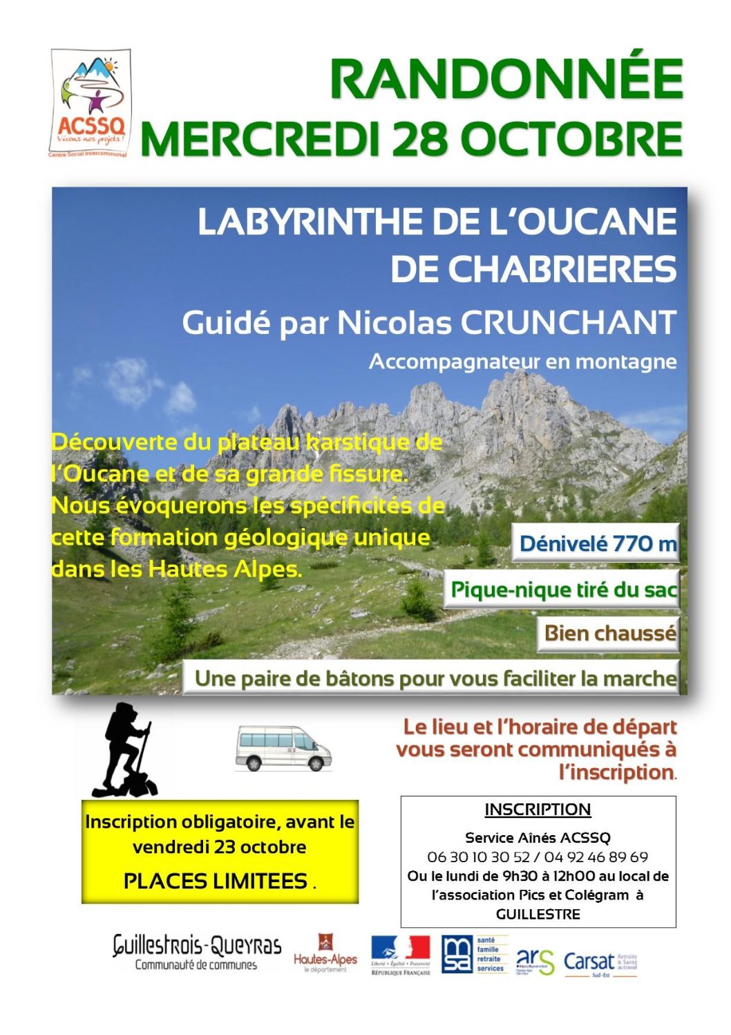 Rando Labyrinthe de l’Oucane de Chabrières – Mercredi 28 octobre 2020