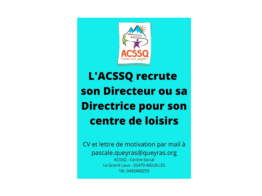Offre d’emploi : Directeur(trice) ALSH (Accueil de Loisirs Sans Hébergement)