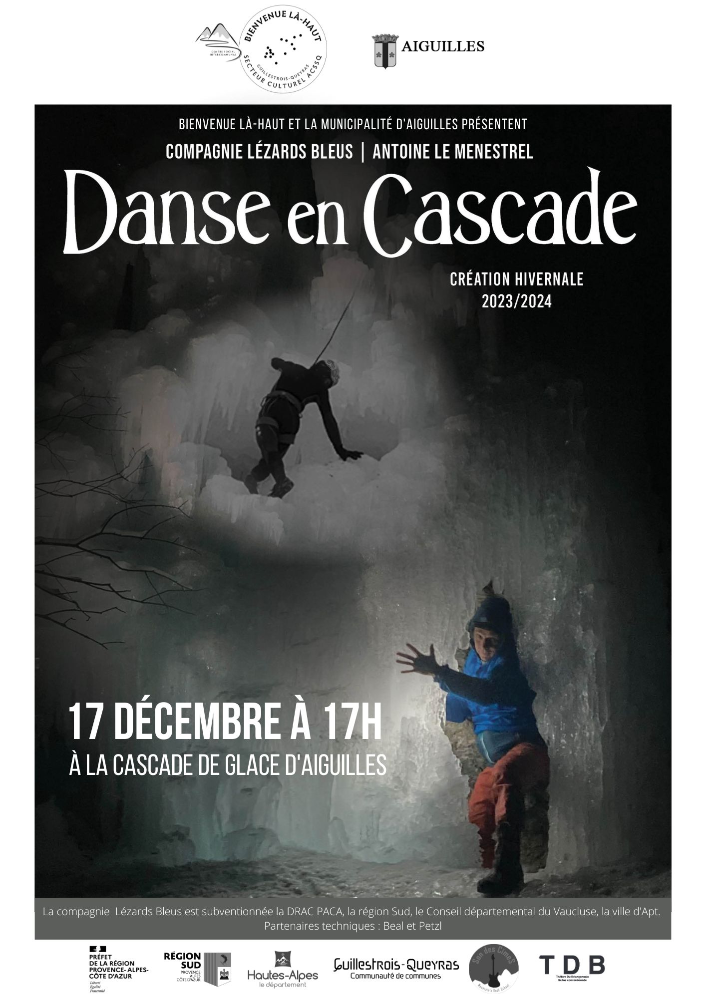 Danse en cascade par Antoine Le Ménestrel, cie Les Lézards bleus