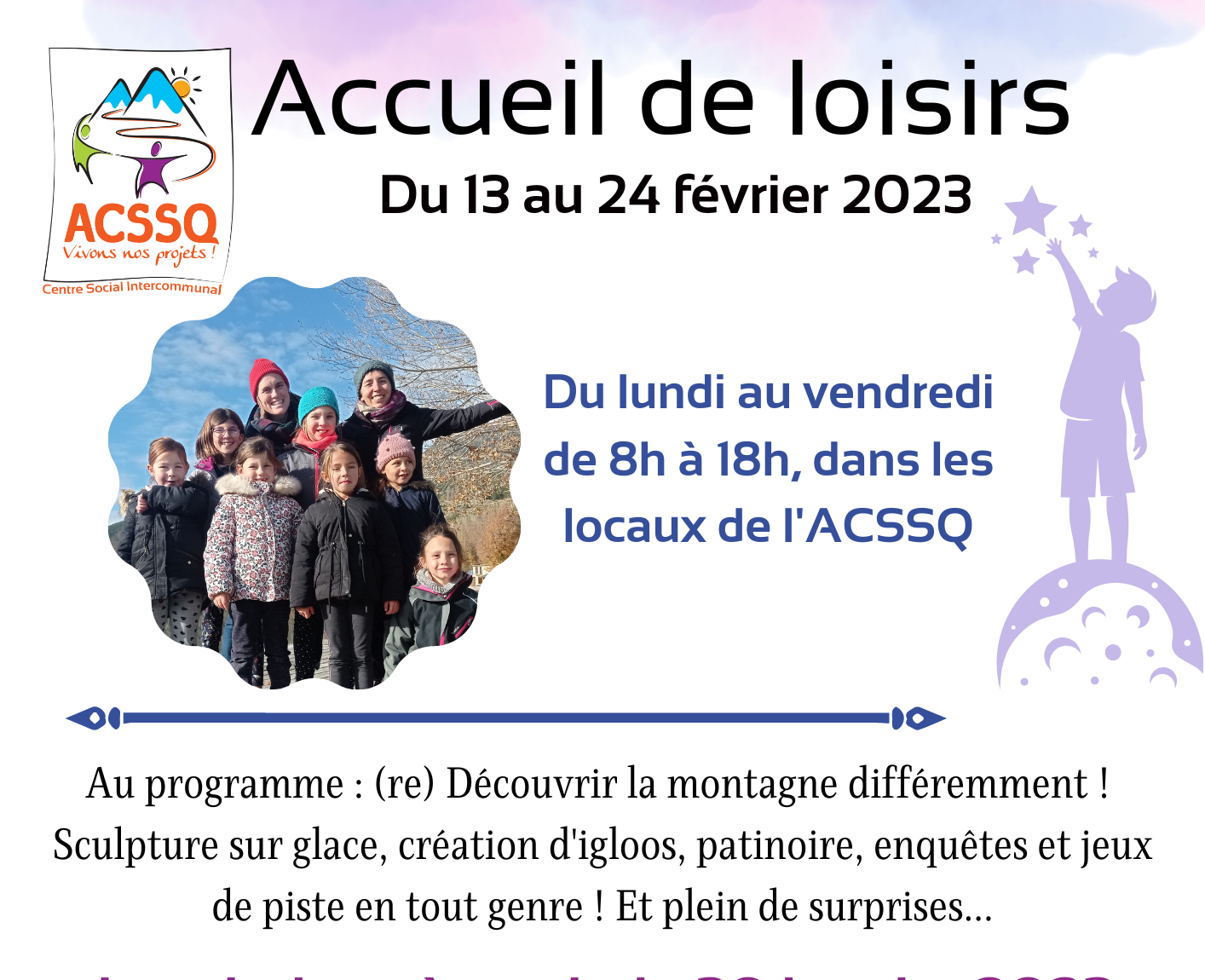 Accueil de loisirs vacances de février 2023