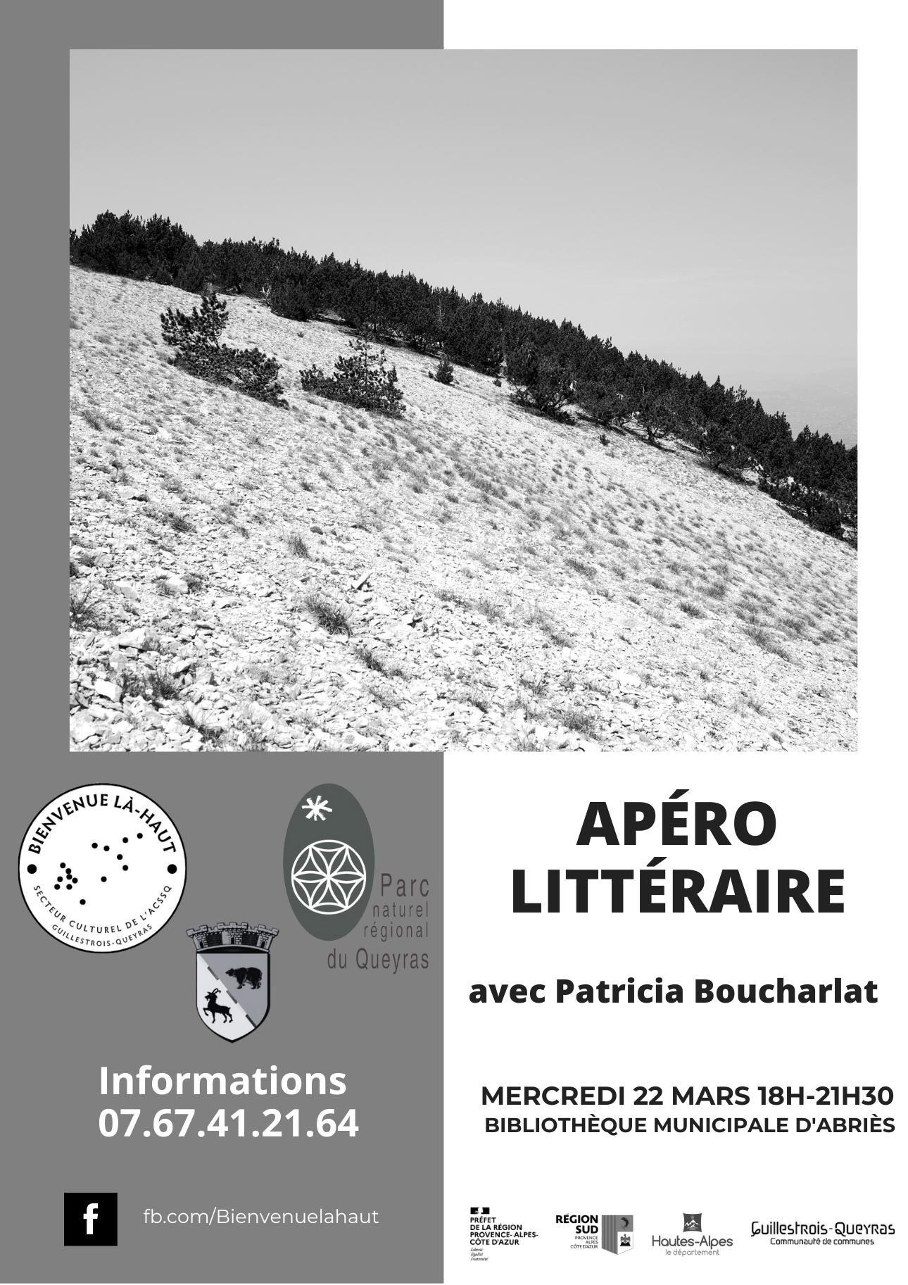 Apéro littéraire avec l'artiste Patricia Boucharlat