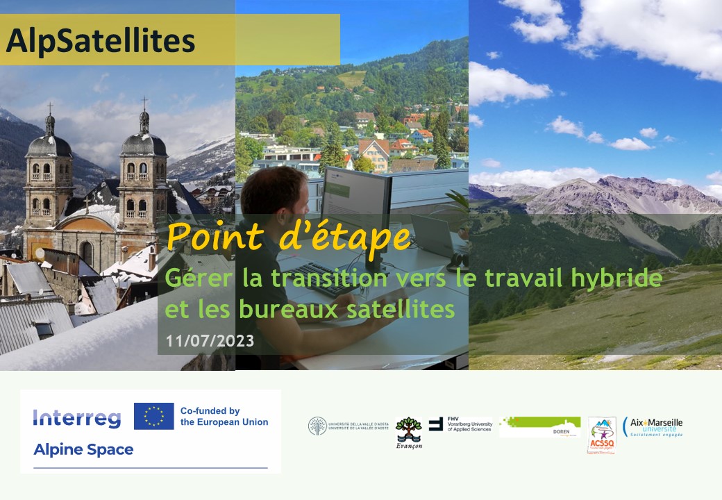 AlpSatellites - Point étape - synthèse phase 1