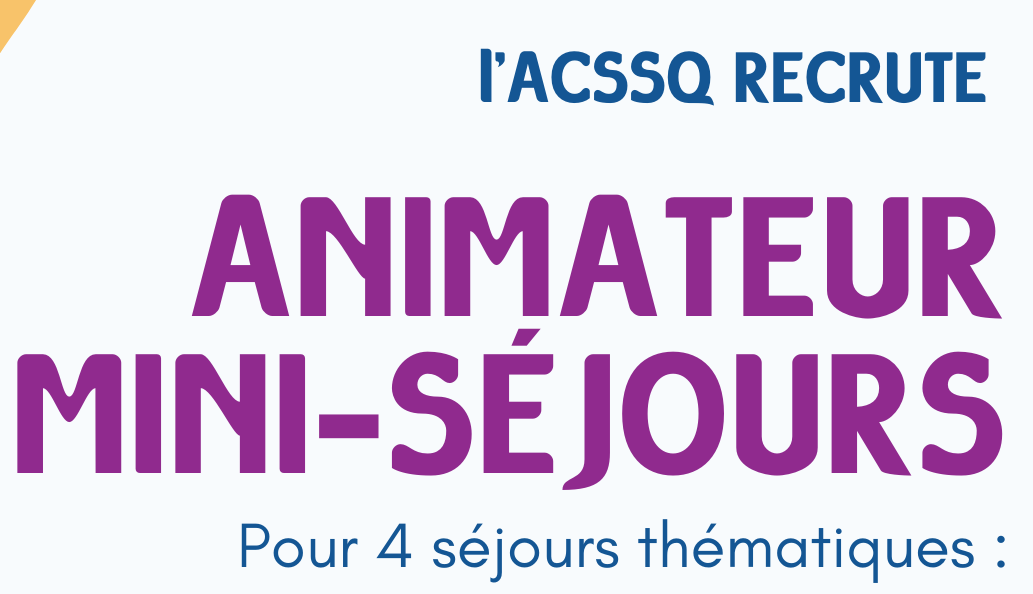 Offre d’emploi animateur mini-séjours