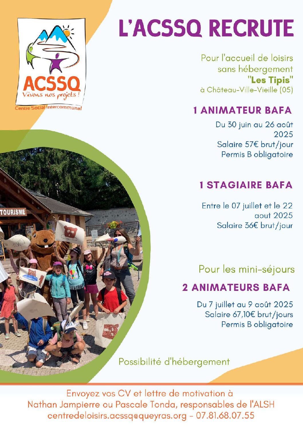 Offres d’emploi animateur mini-séjours