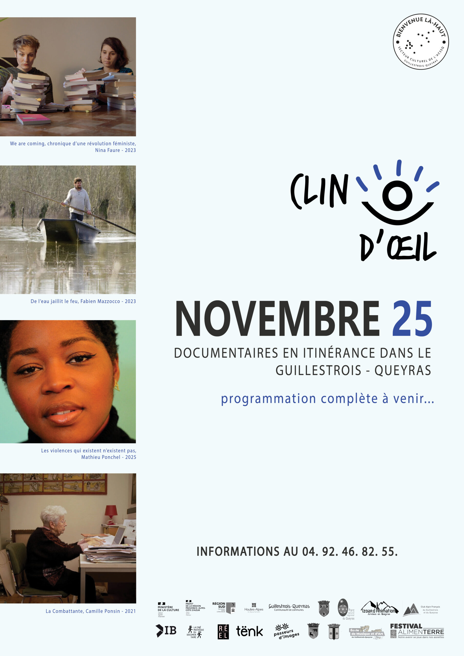 Novembre 25 – Clin d’œil  | Mois du documentaire