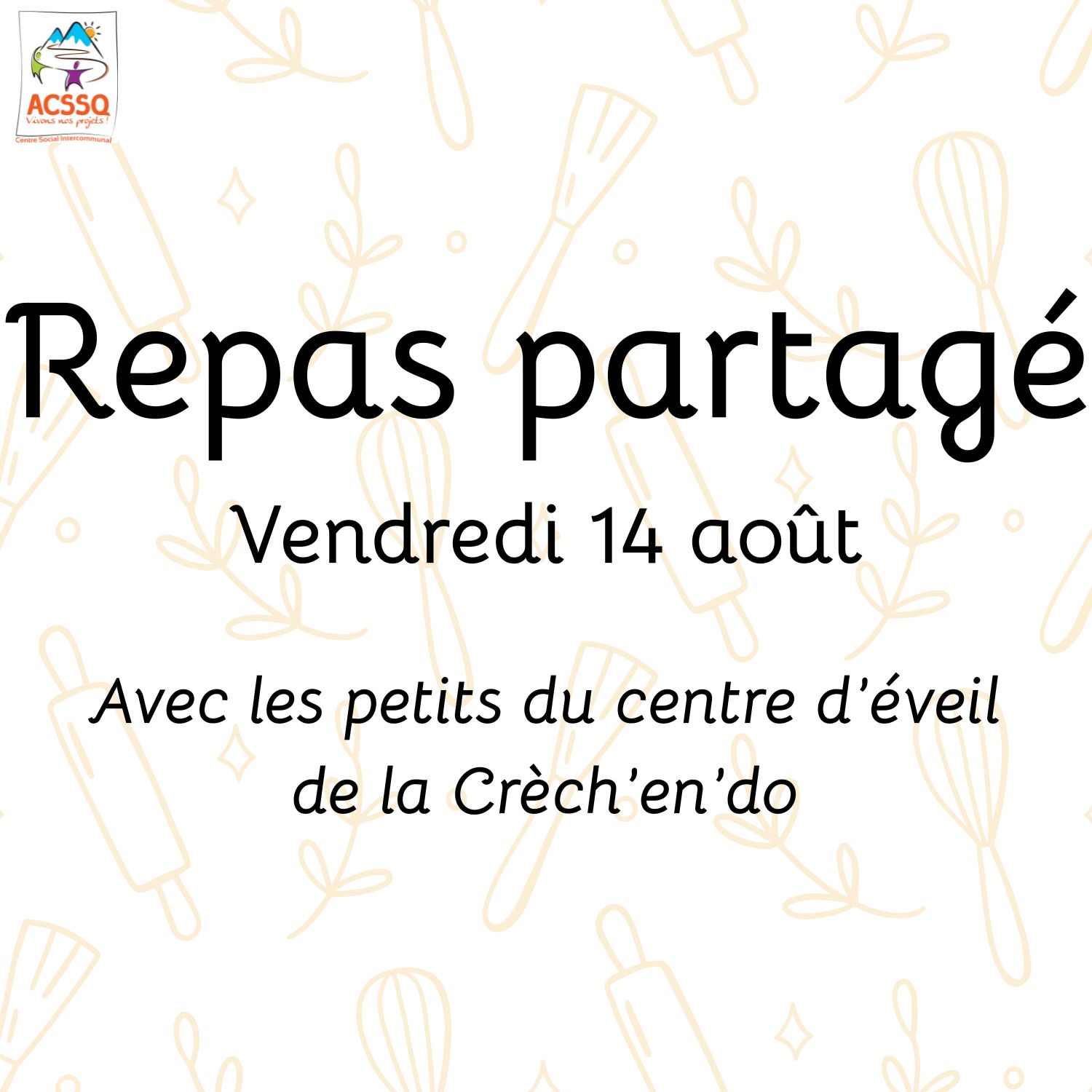 ATELIER INTERGENERATIONNEL – REPAS PARTAGÉ
